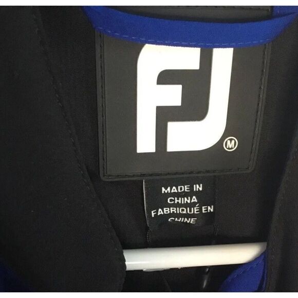 FootJoy FJ Men’s Windshirt Size M Medium short sleeve 1/2 zip pullover WhiteBlue - Picture 4 of 12